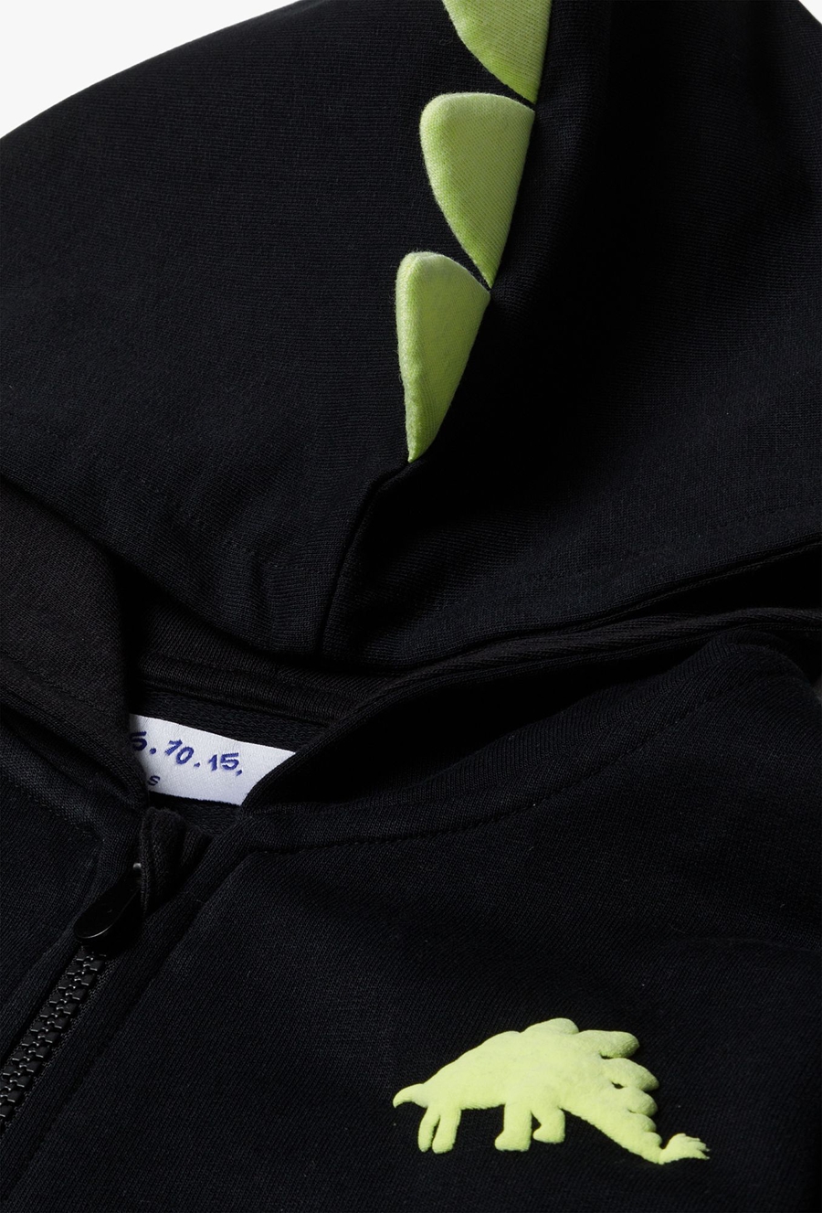 Czarna bluza dresowa dla chłopca - Dino - 510.15.