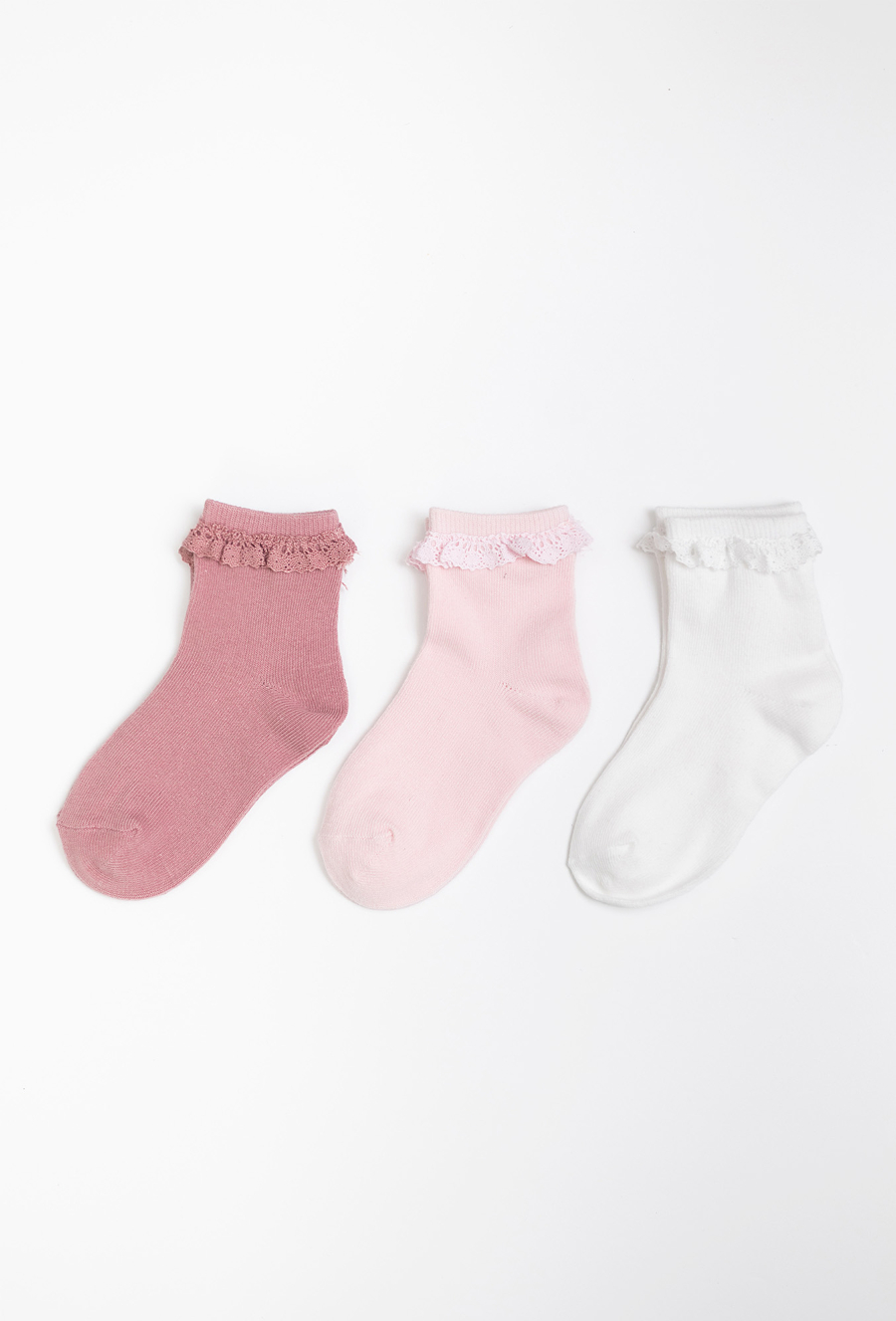Skarpetki dziewczęce z koronką
