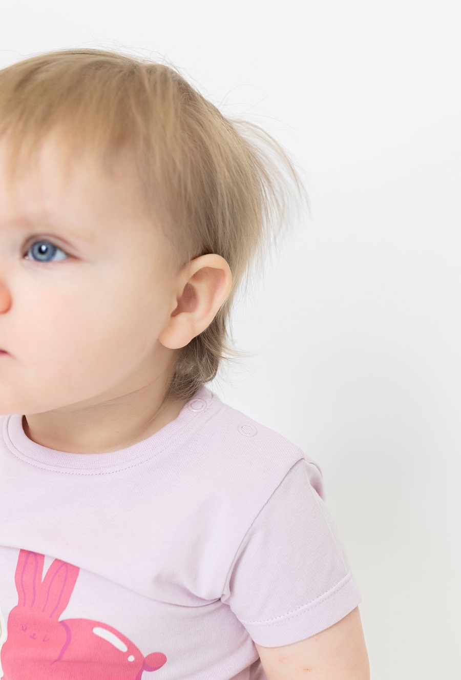 Body z ótkim rękawem - różowe w óliczki