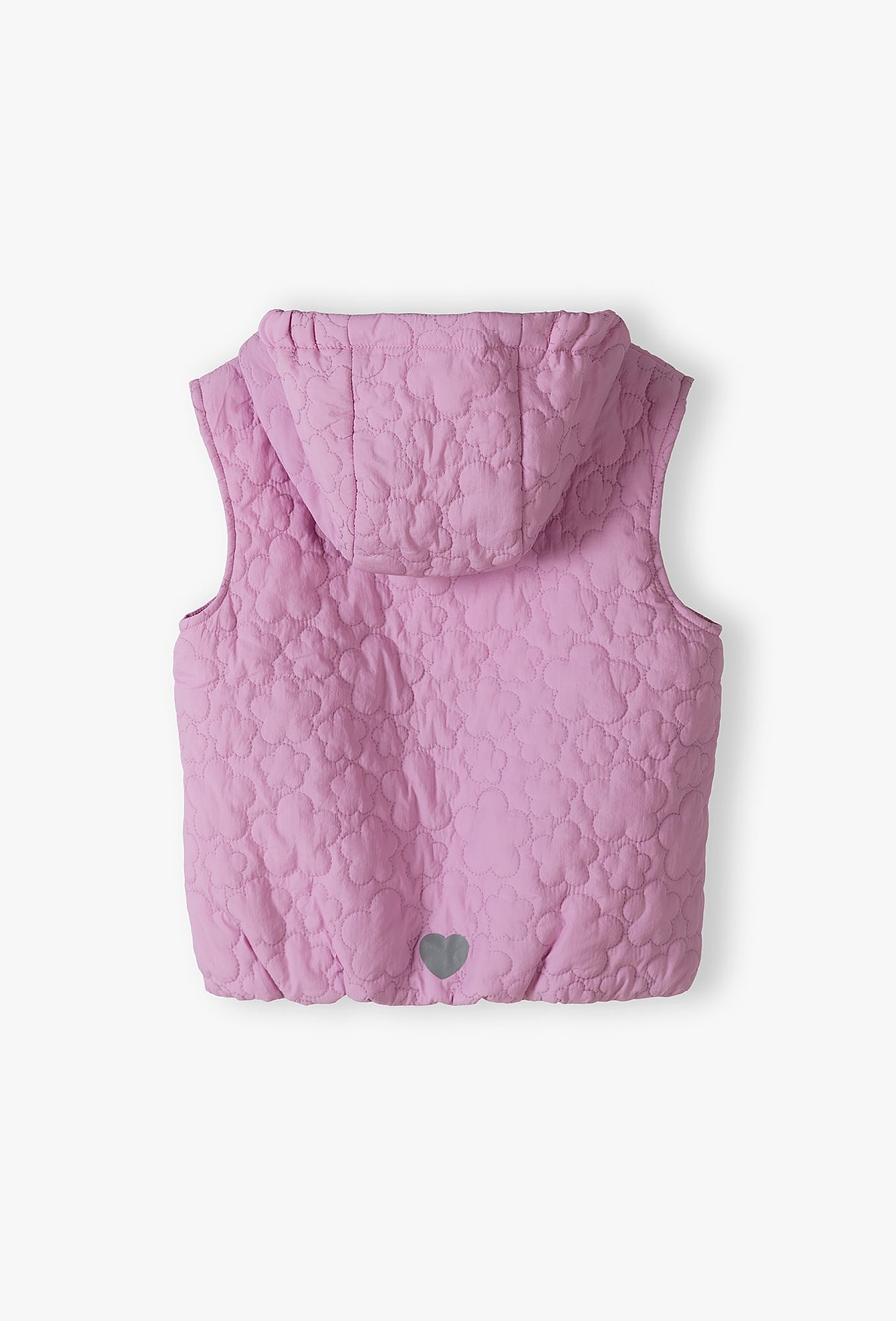 Różowy pikowany bezrękawnik dla dziewczynki - 510.15.