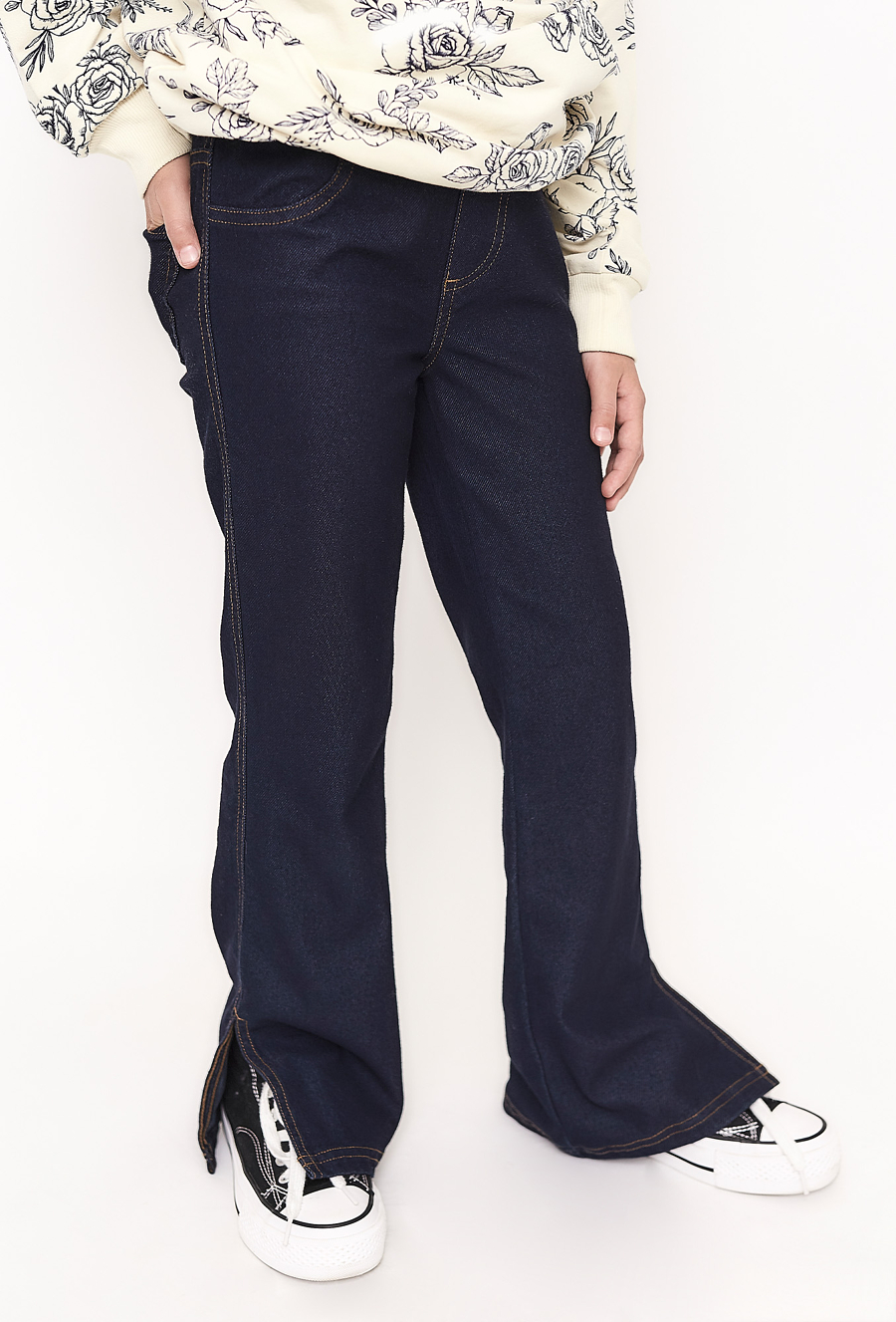 Granatowe jegginsy dziewczęce