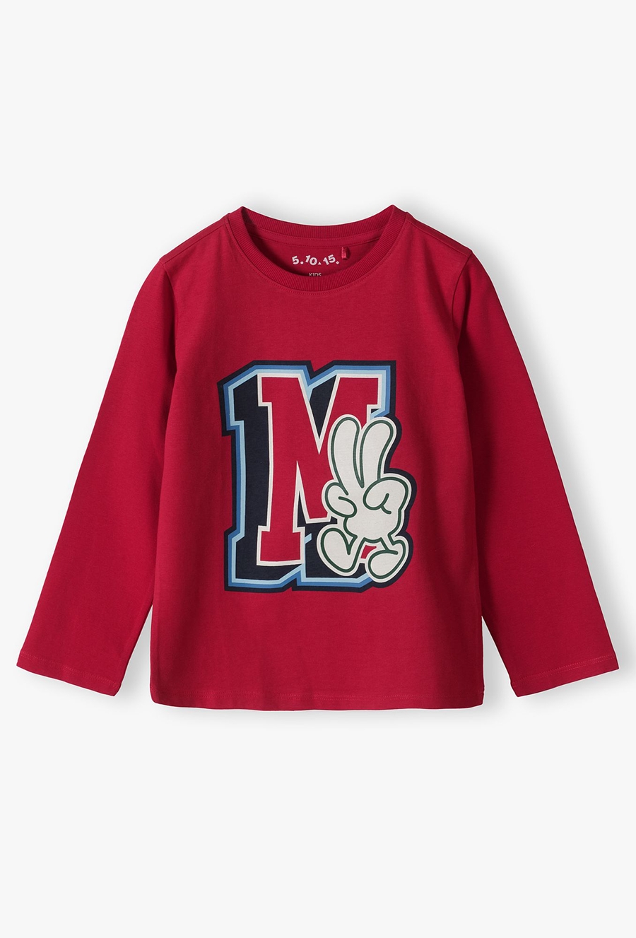 Czerwona bluzka z długim rękawem - 510.15.