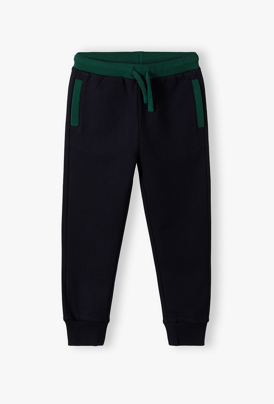 Granatowe spodnie dresowe z miękkiej dzianiny - 510.15.