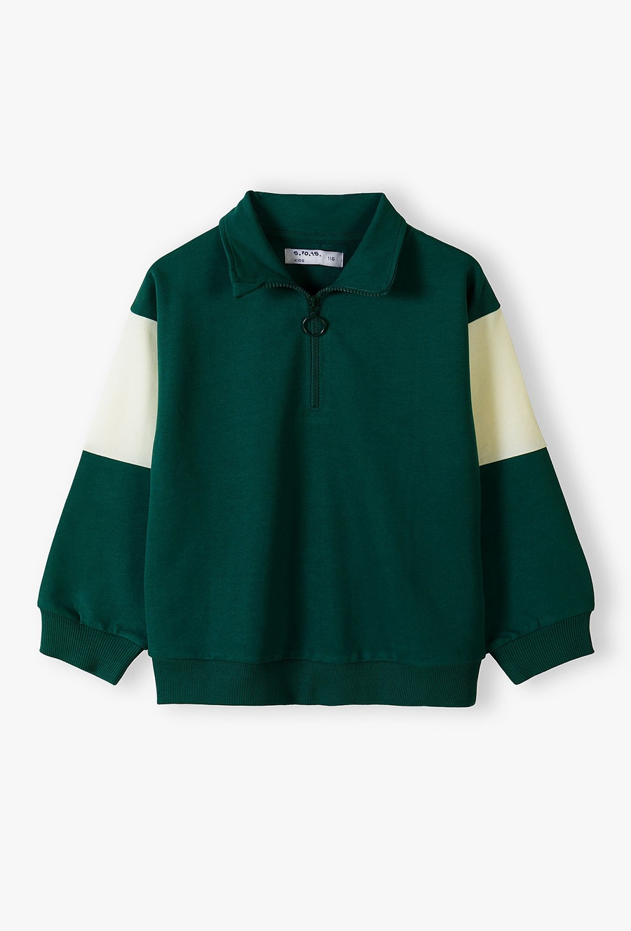 Zielona collegowa bluza dresowa dla chłopca - 510.15.