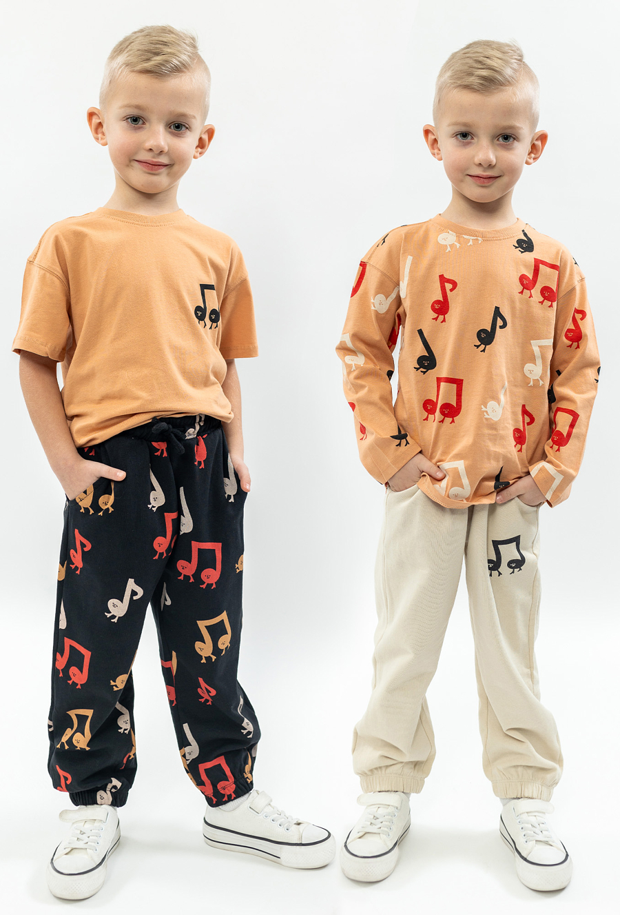 Chłopięce spodnie dresowe regular - 2-pak