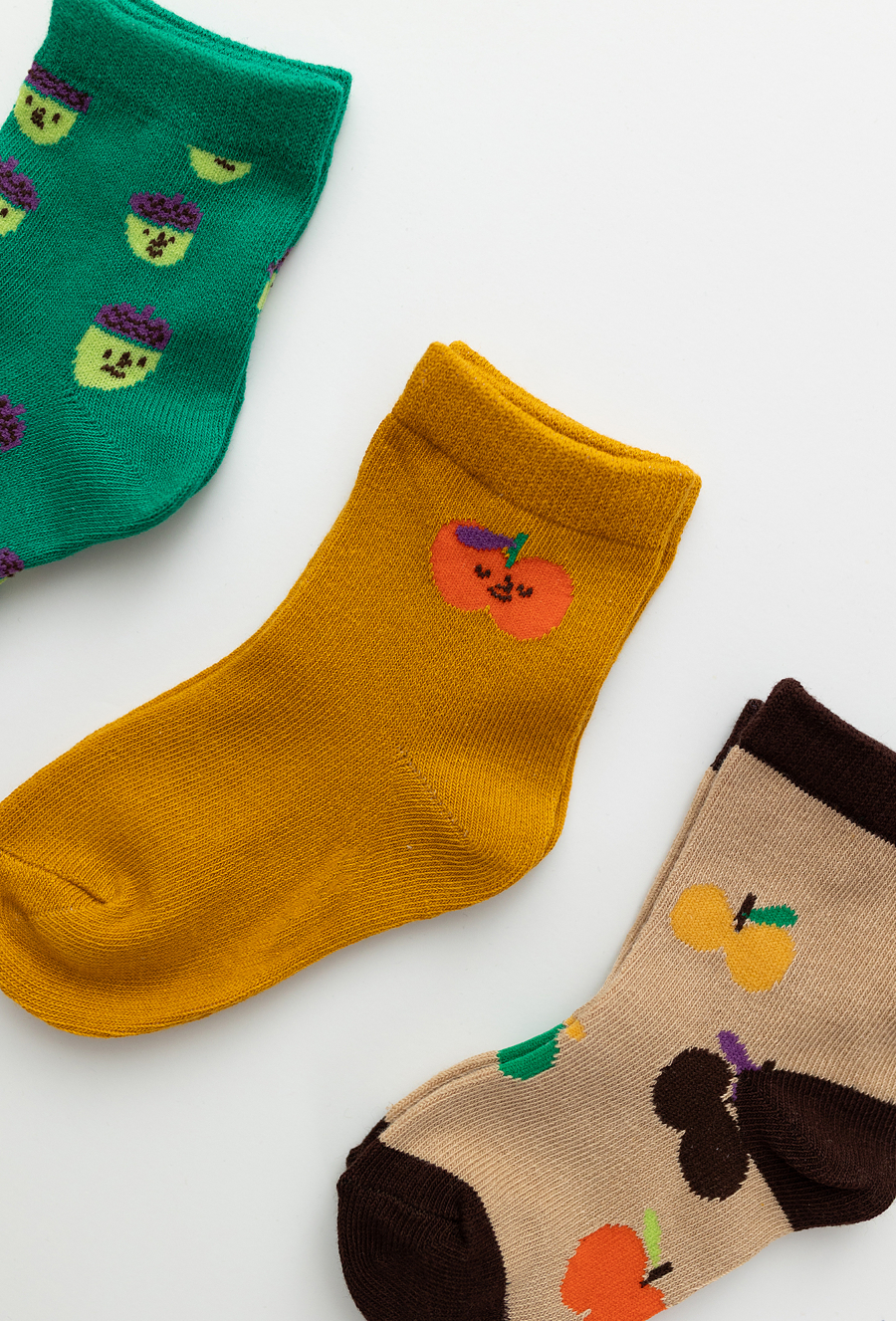 Skarpetki chłopięce 3-pak z jesiennymi wzorami