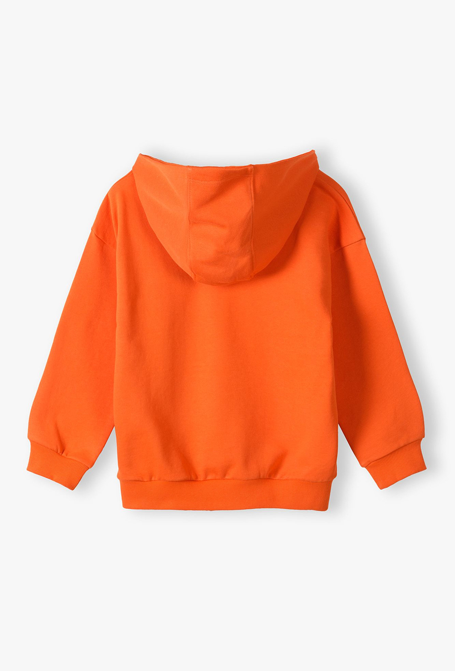 Pomarańczowa bluza nierozpinana z kapturem