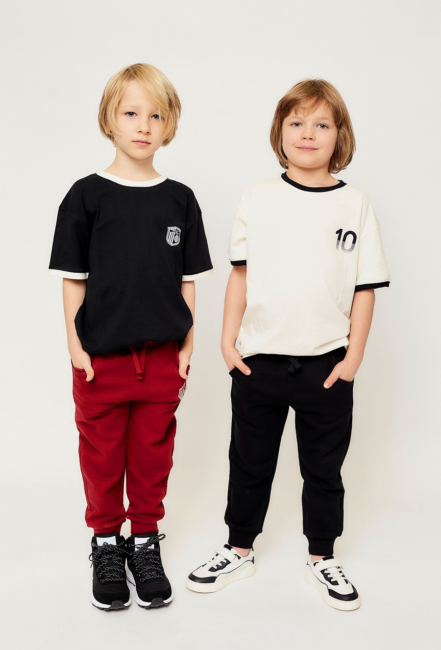 Spodnie dresowe 2pak - czarne i bordowe - limited edition