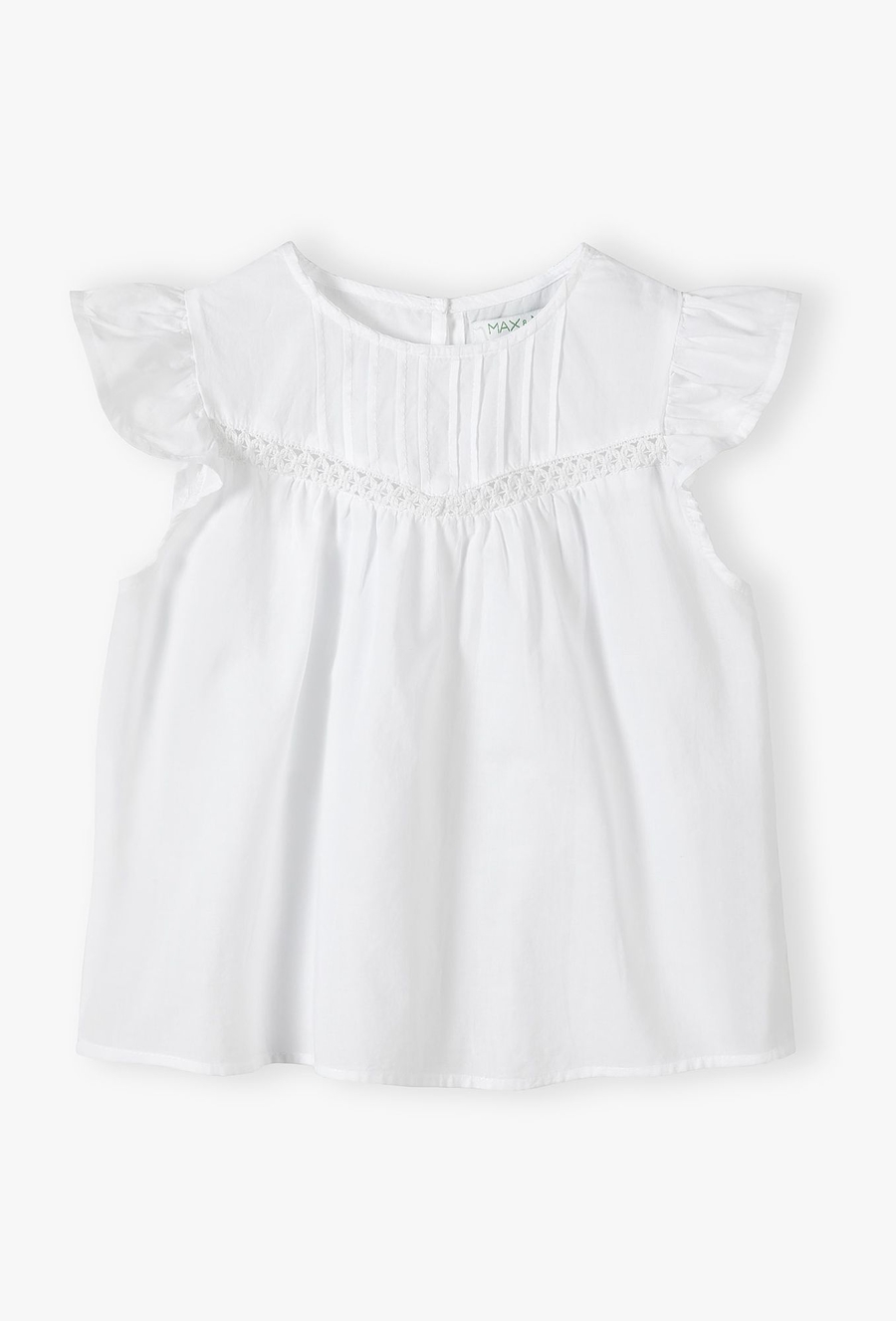 Biała elegancka bluzka dla dziewczynki - Max&Mia