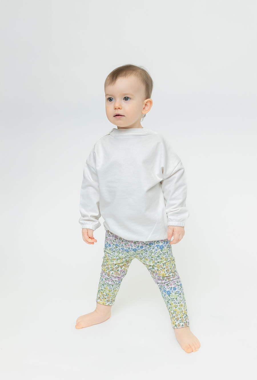 Legginsy niemowlęce w kwiaty