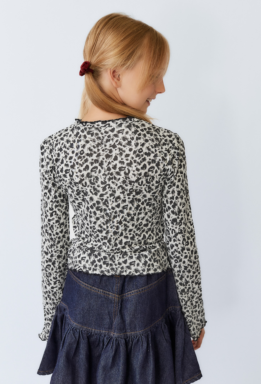 Bluzka z długim rękawem w zwierzęcy wzór