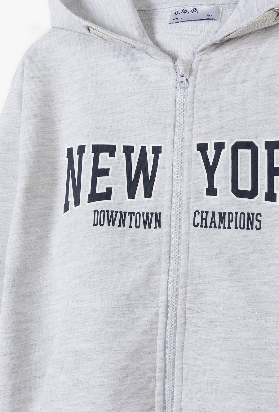 Bluza dresowa z kapturem - rozpinana szara - Limited Edition