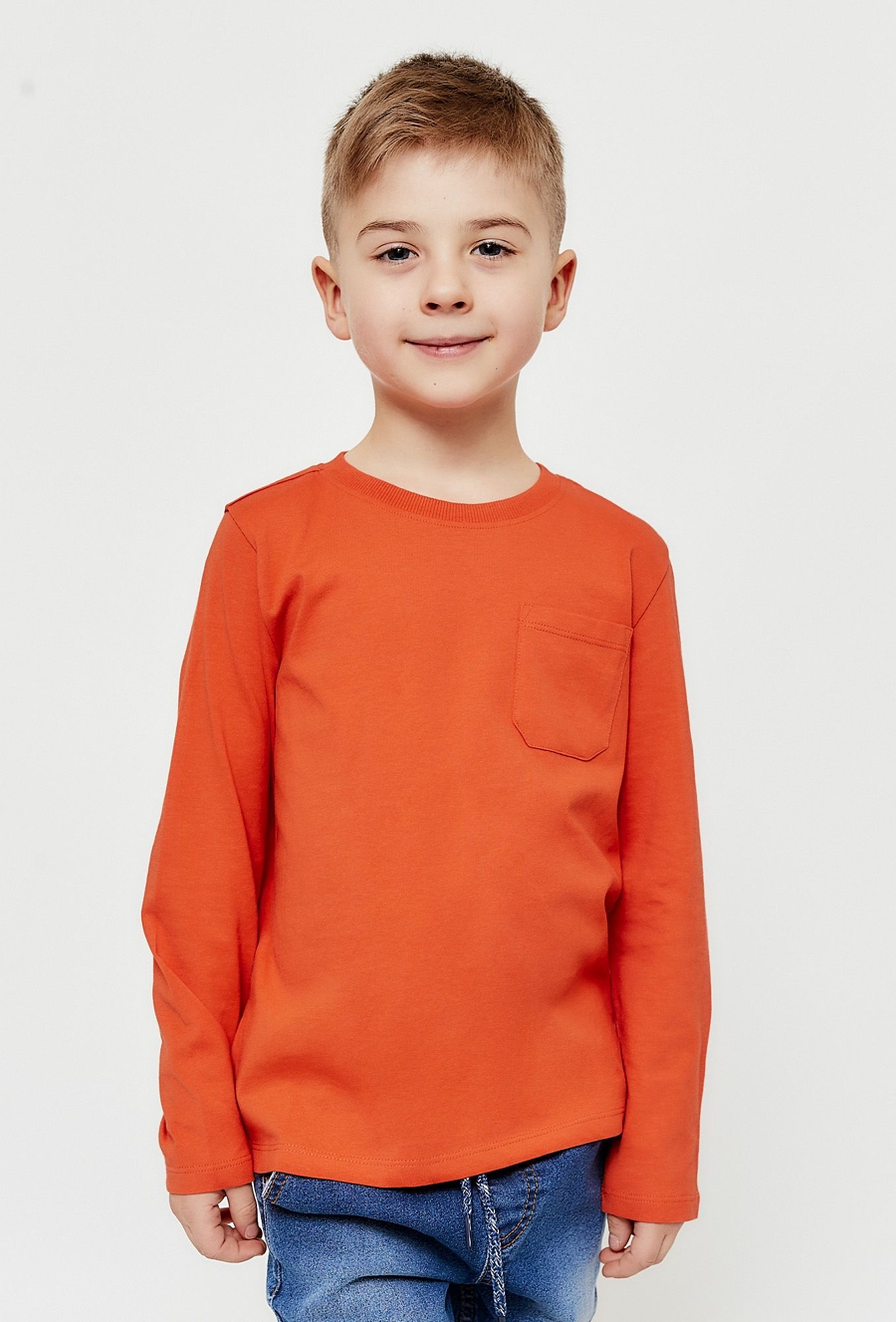 Bluzka z długim rękawem i kieszonką