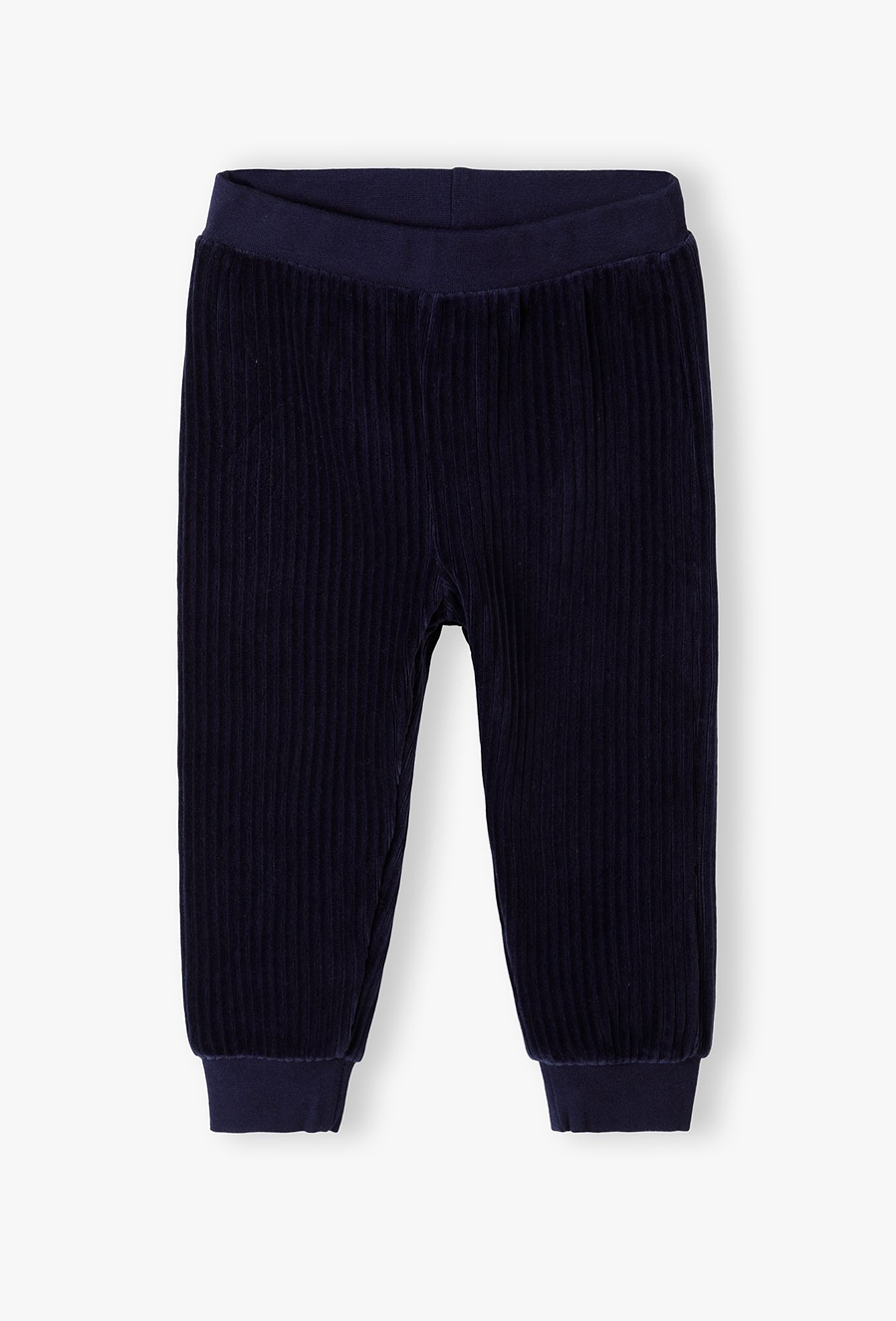 Granatowe welurowe spodnie dresowe dla niemowlaka - 510.15.