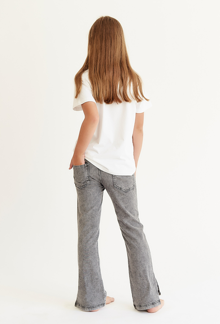 Szare Jegginsy dla dziewczynki - 510.15.