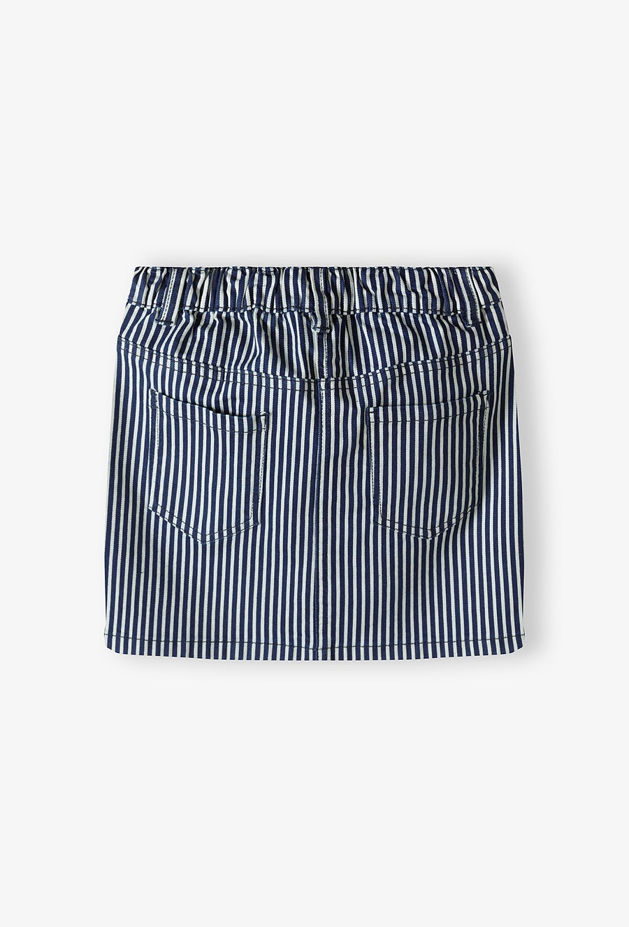 Spódnica dla dziewczynki - biało granatowe paski