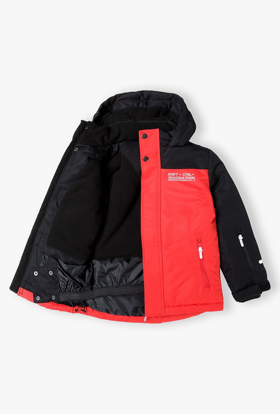 Kurtka narciarska dla dziecka - czerwono-czarna