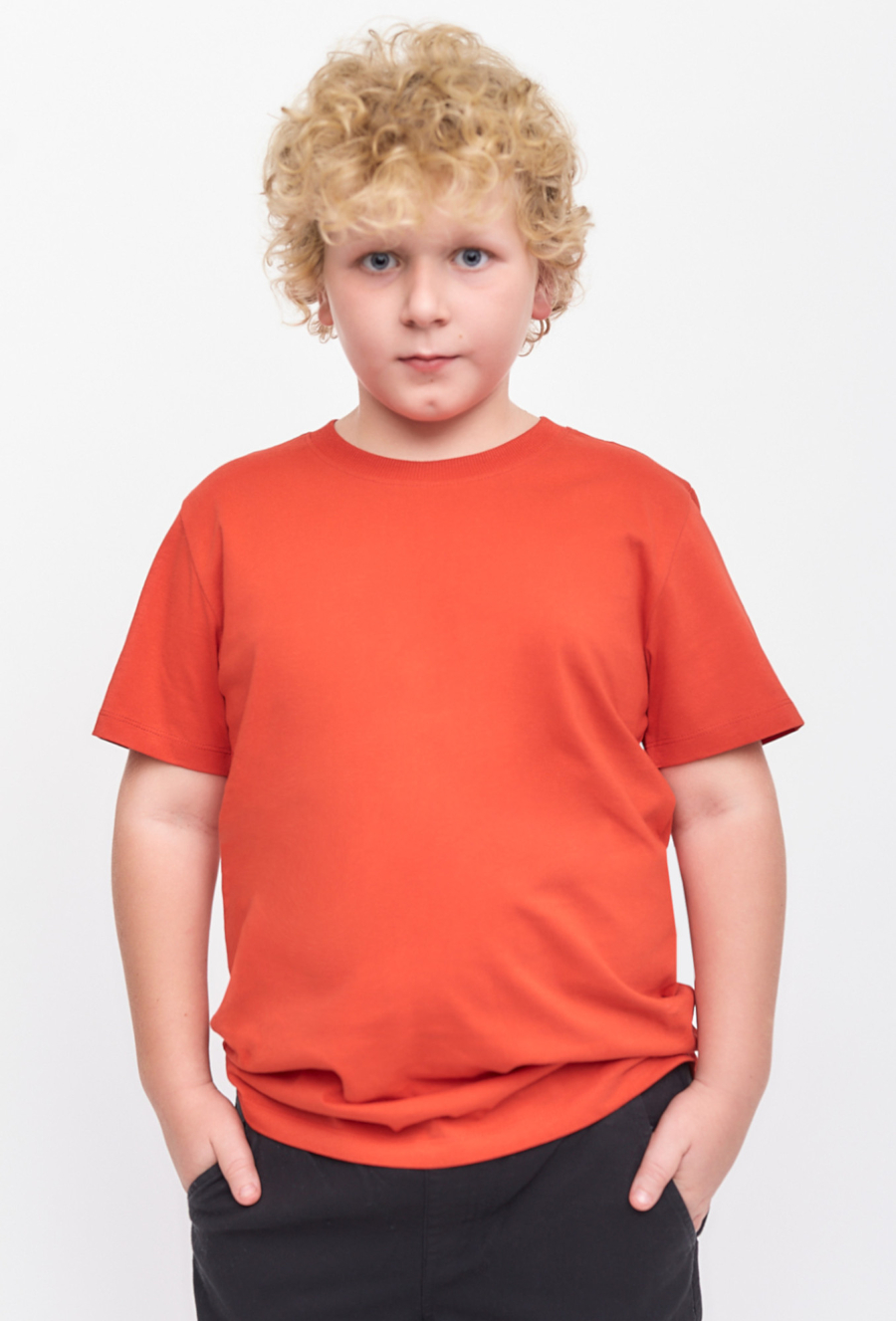 Czerwony t-shirt dla chłopca - Basic - Lincoln&Sharks