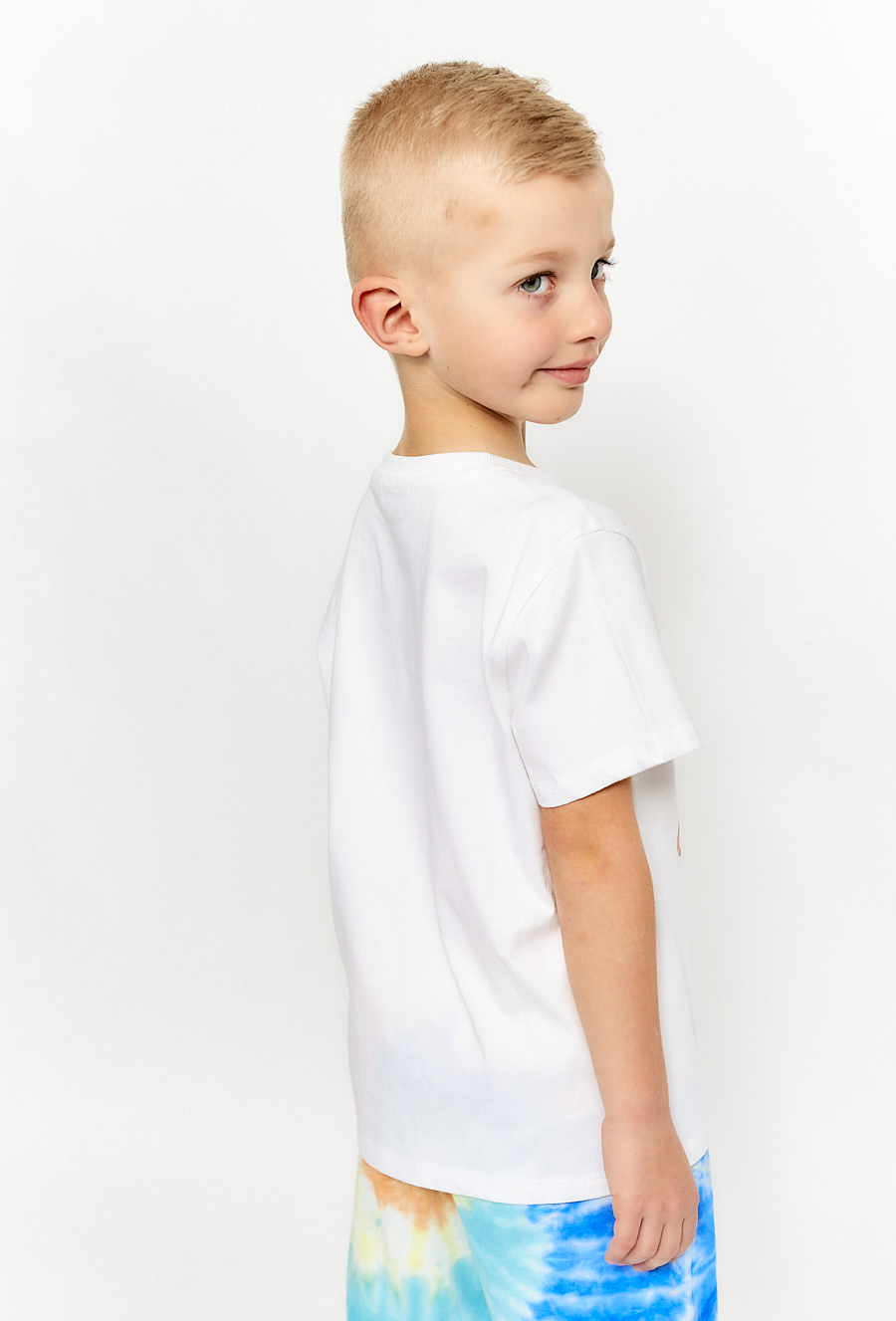 T-shirt chłopięcy biały ze smokiem - 510.15.