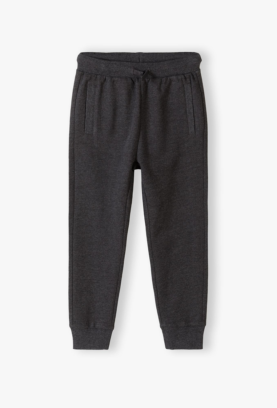 Grafitowe spodnie dresowe dla chłopca - slim - 510.15.
