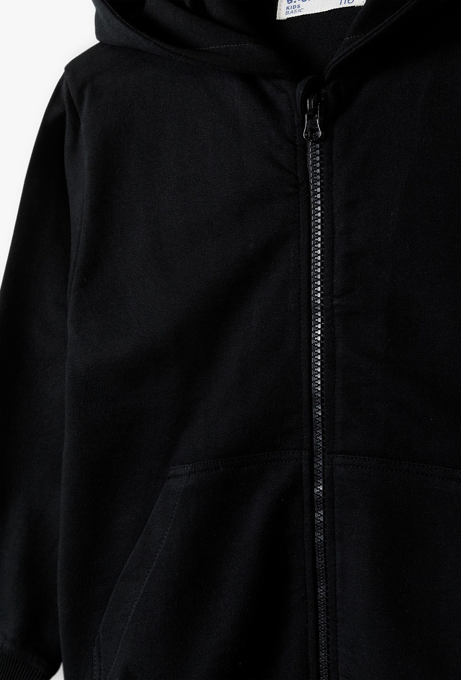 Czarna bluza dresowa z kapturem - basic - 510.15.