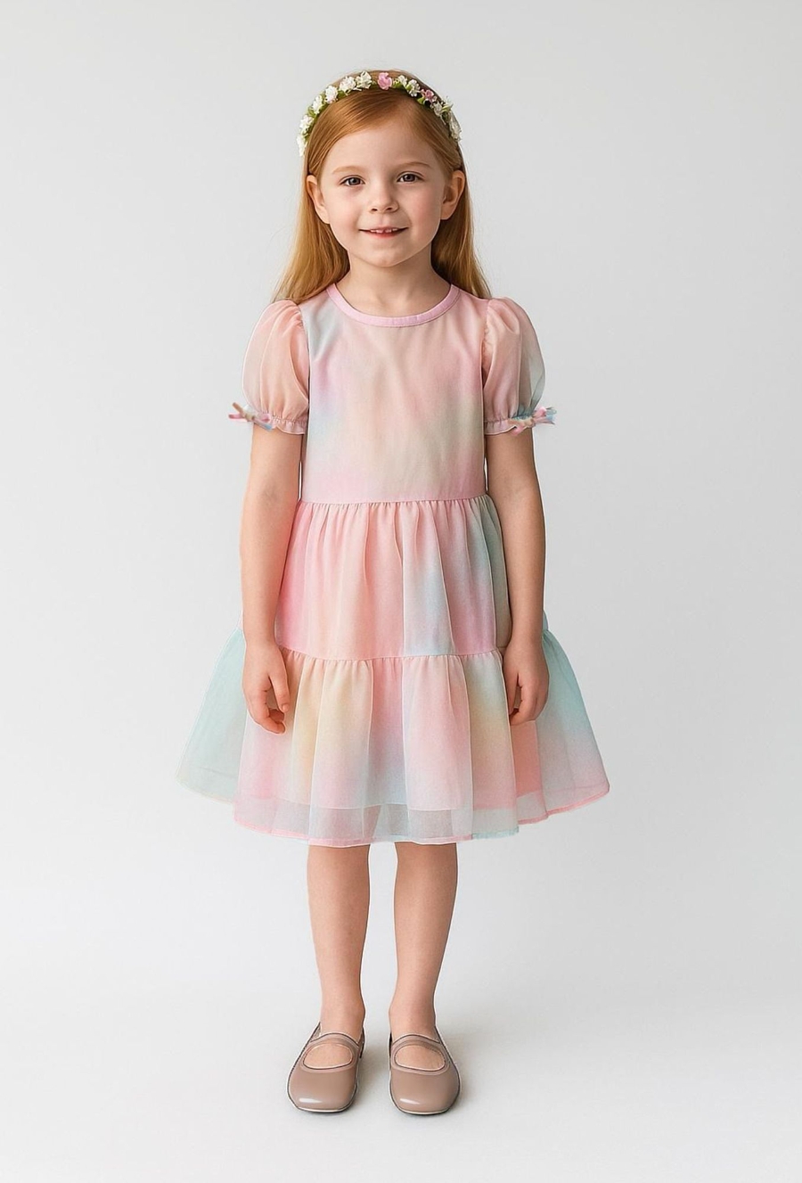 Sukienka z ótkim rękawem