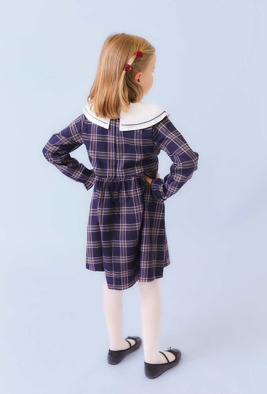 Granatowa sukienka w atę - Limited Edition