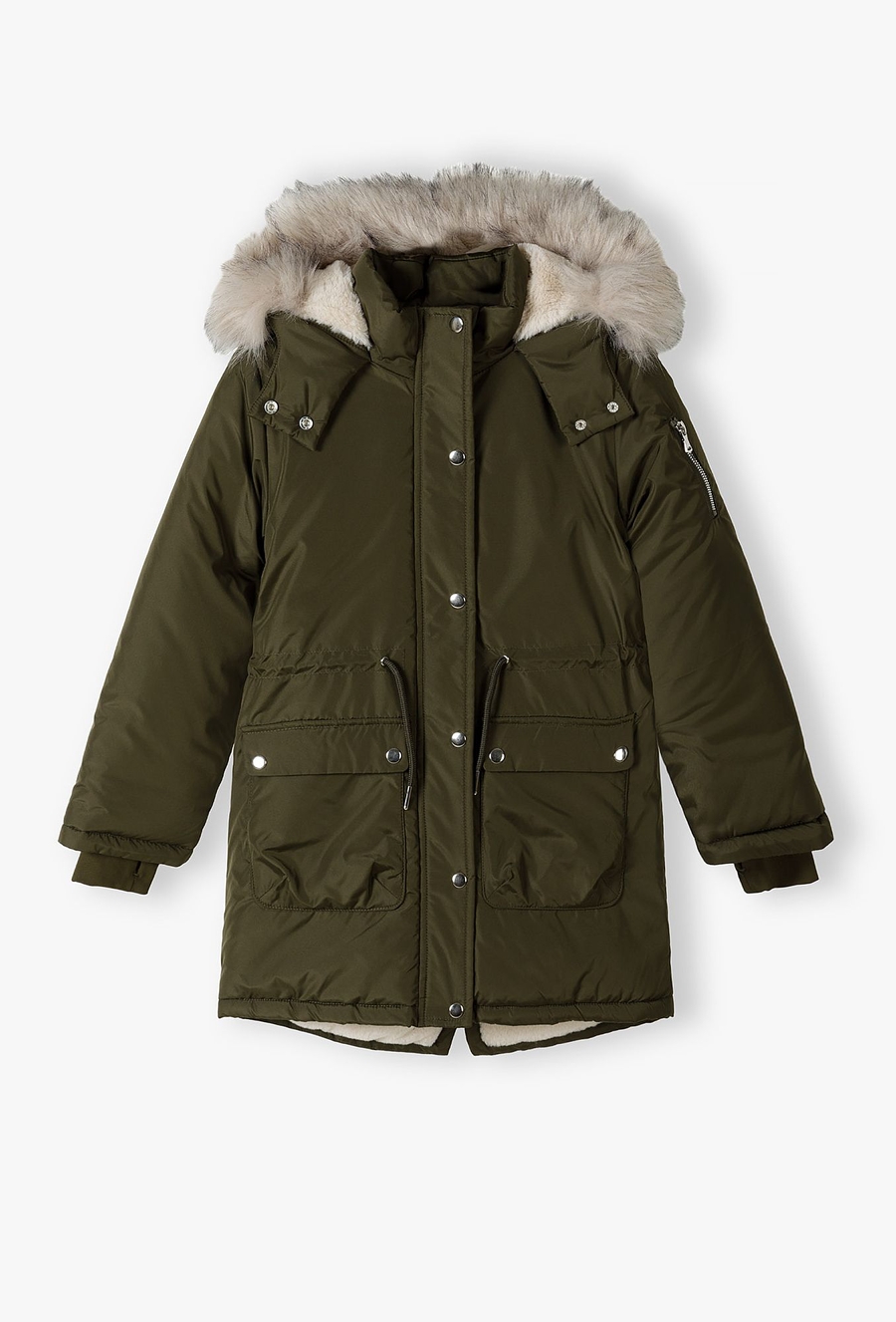 Kurtka zimowa dla dziewczynki - parka - zielona - 510.15.