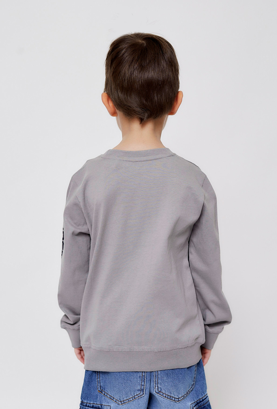 Bluza dresowa dla chłopca- szara z robotem