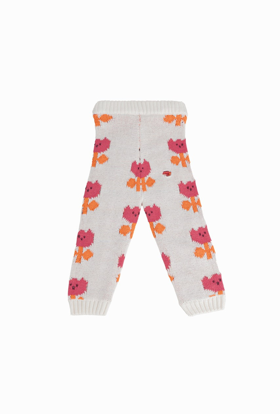 Spodnie dzianinowe z żakardowym wzorem