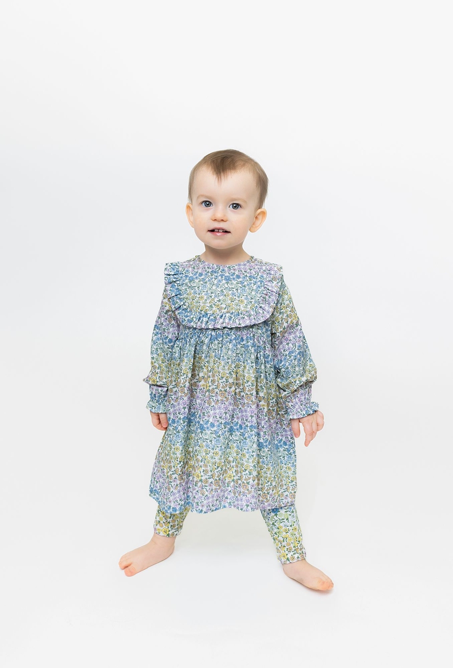 Sukienka z długim rękawem w kwiaty