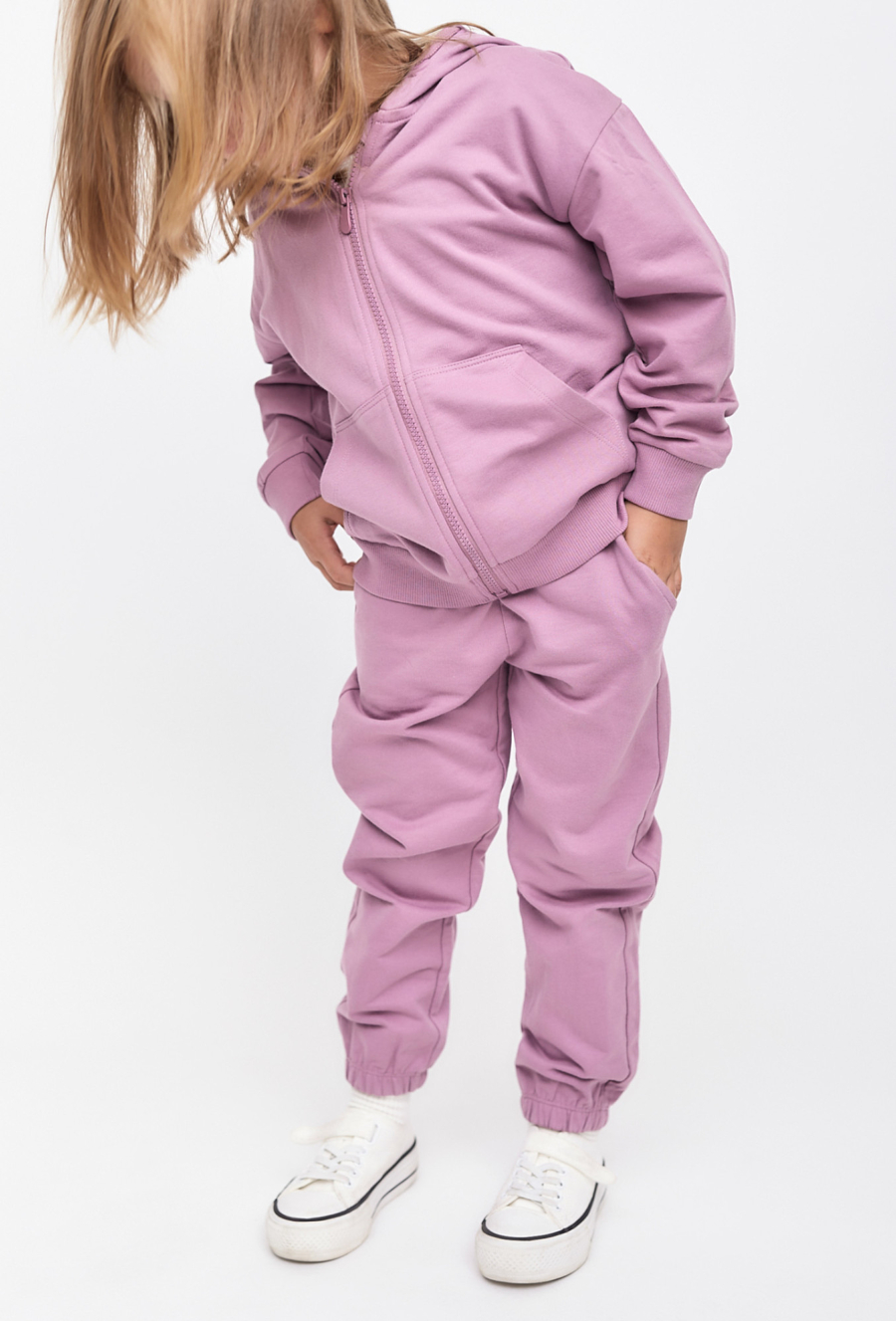 Fioletowa bluza dresowa z kapturem - 510.15.