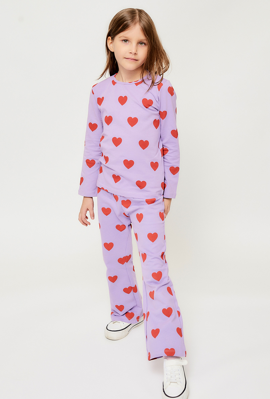 Spodnie w serca o oju flare- Limited Edition