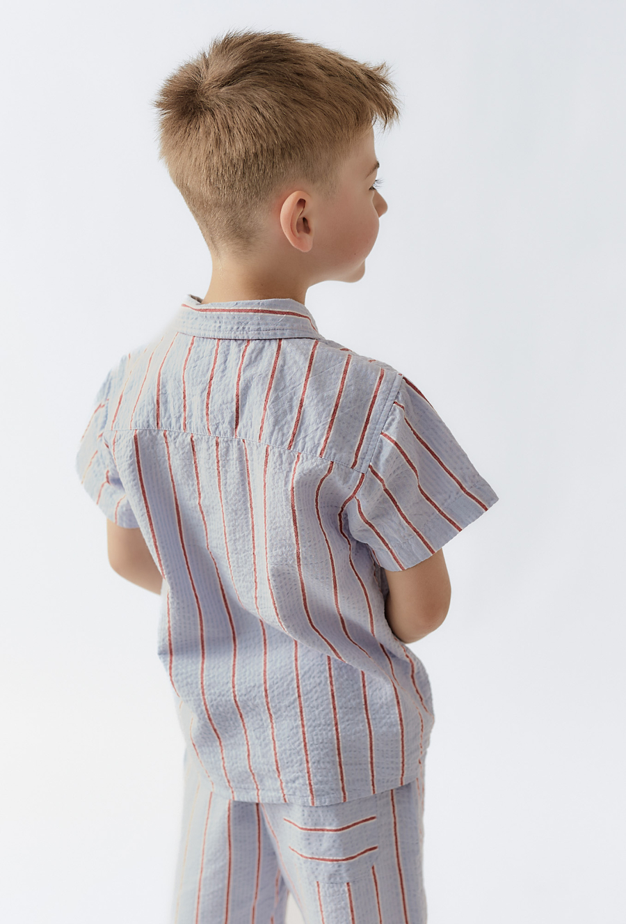 Koszula w paski z ótkim rękawem