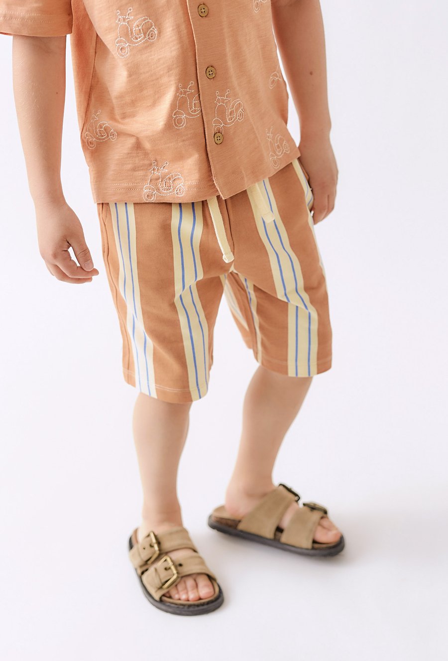 Bawełniane szorty w pasy