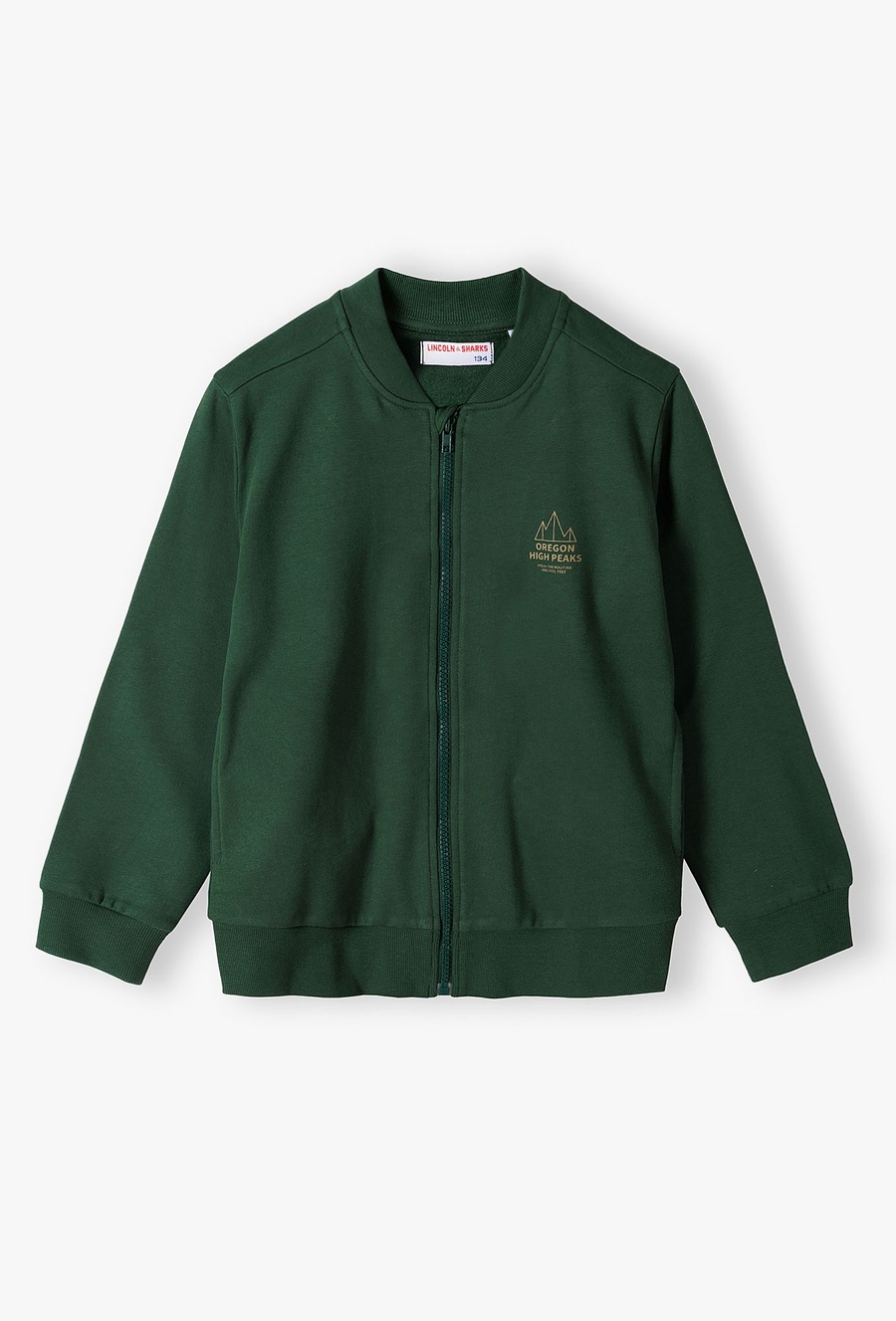 Bluza dresowa z miękkiej dzianiny dla chłopca- zielona