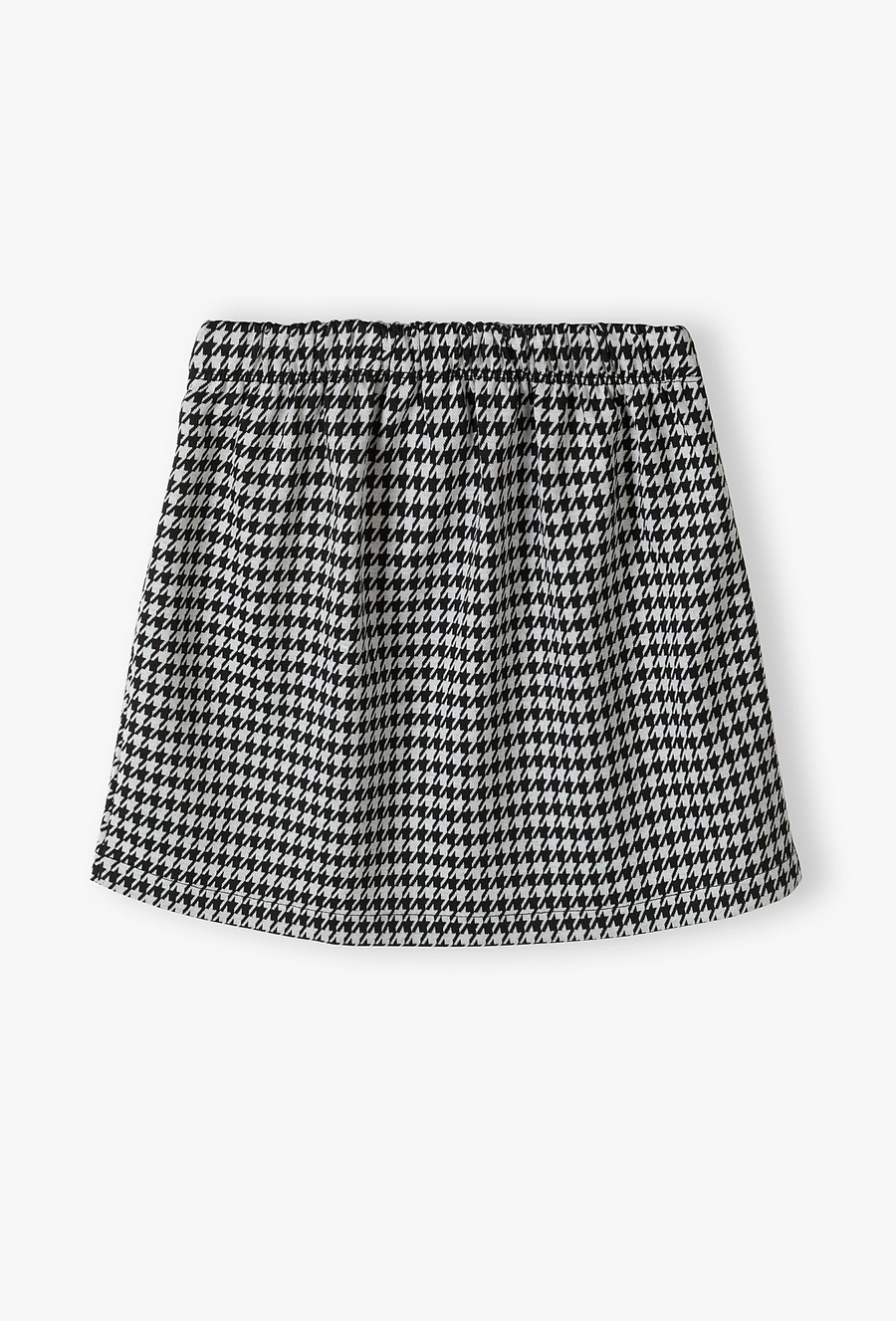 Spódnica dziewczęca na specjalne okazje - biało-czarna pepitka