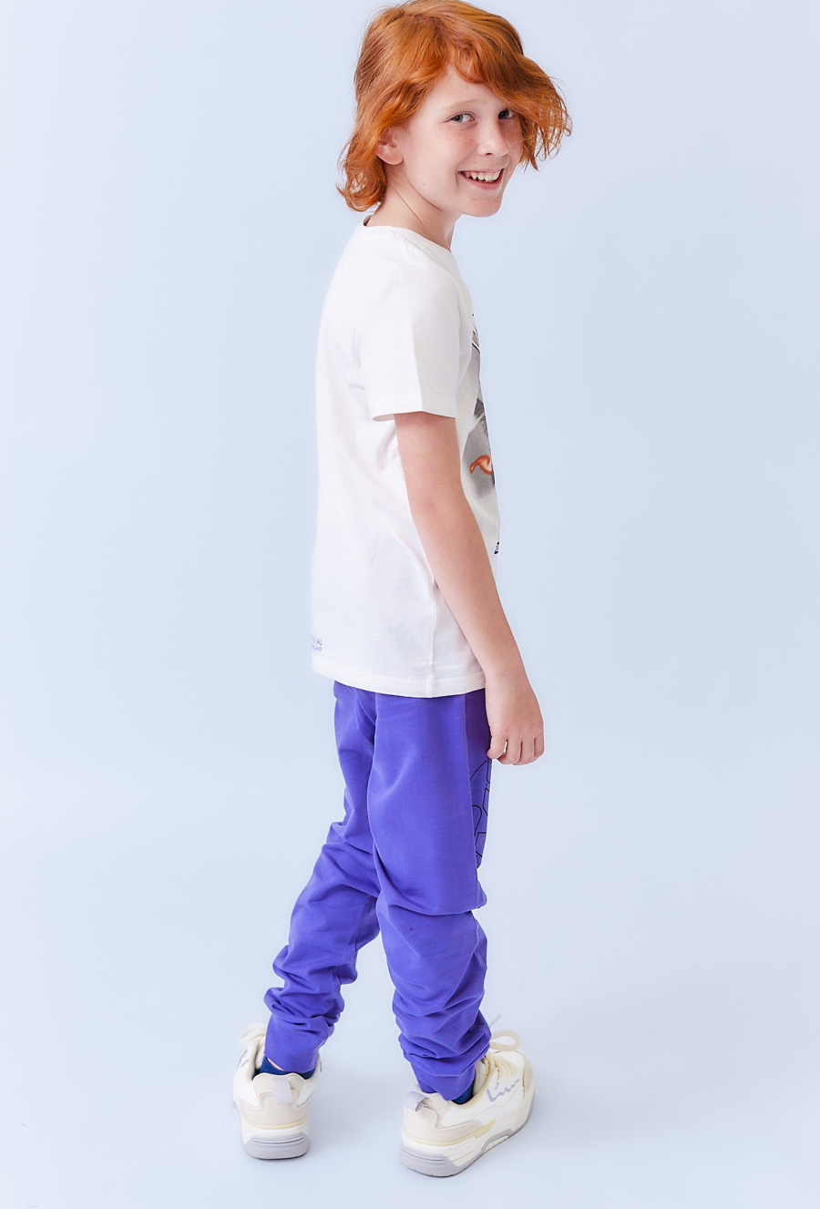 Koszulka chłopięca ecru z nadrukiem No Limits