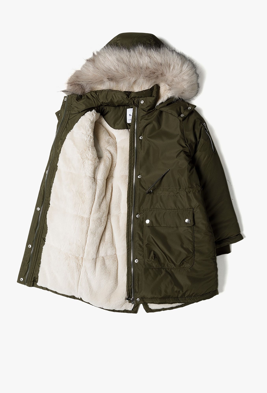 Kurtka zimowa dla dziewczynki - parka - zielona - 510.15.