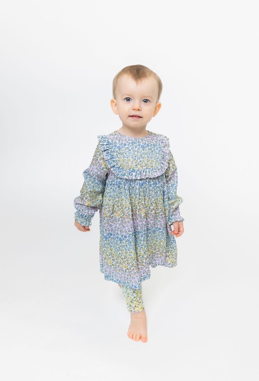 Sukienka z długim rękawem w kwiaty