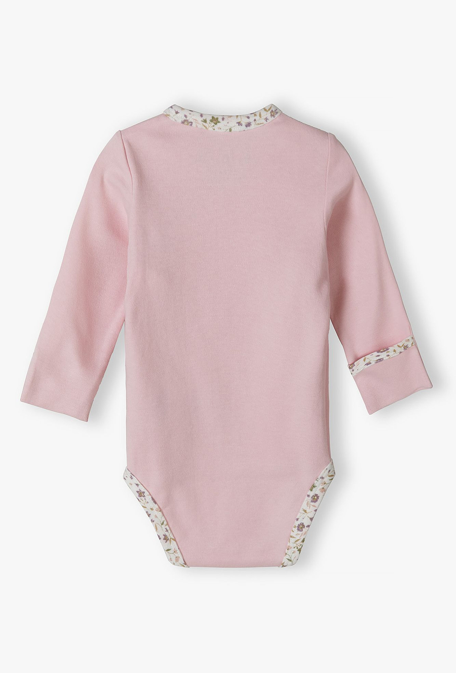 Różowe body kopertowe dla niemowlaka