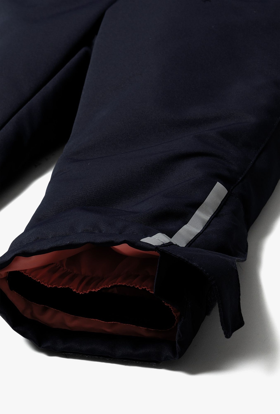 Granatowe spodnie narciarskie dla dziewczynki z szelkami