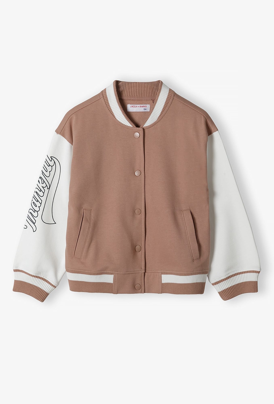 Brązowa kurtka bomberka dla dziewczynki - Lincoln&Sharks