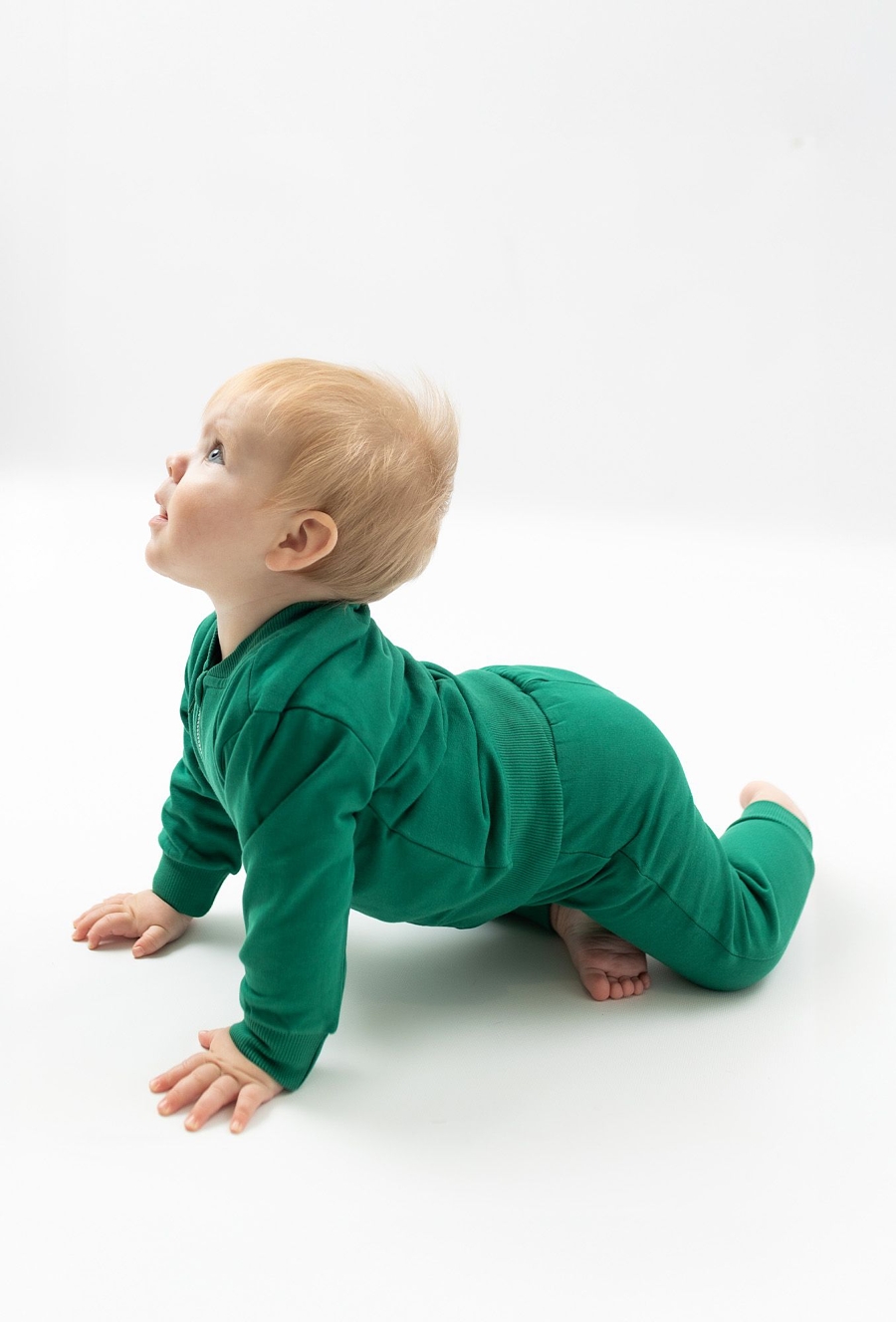 Zielona bluza rozpinana dla niemowlaka - 510.15.
