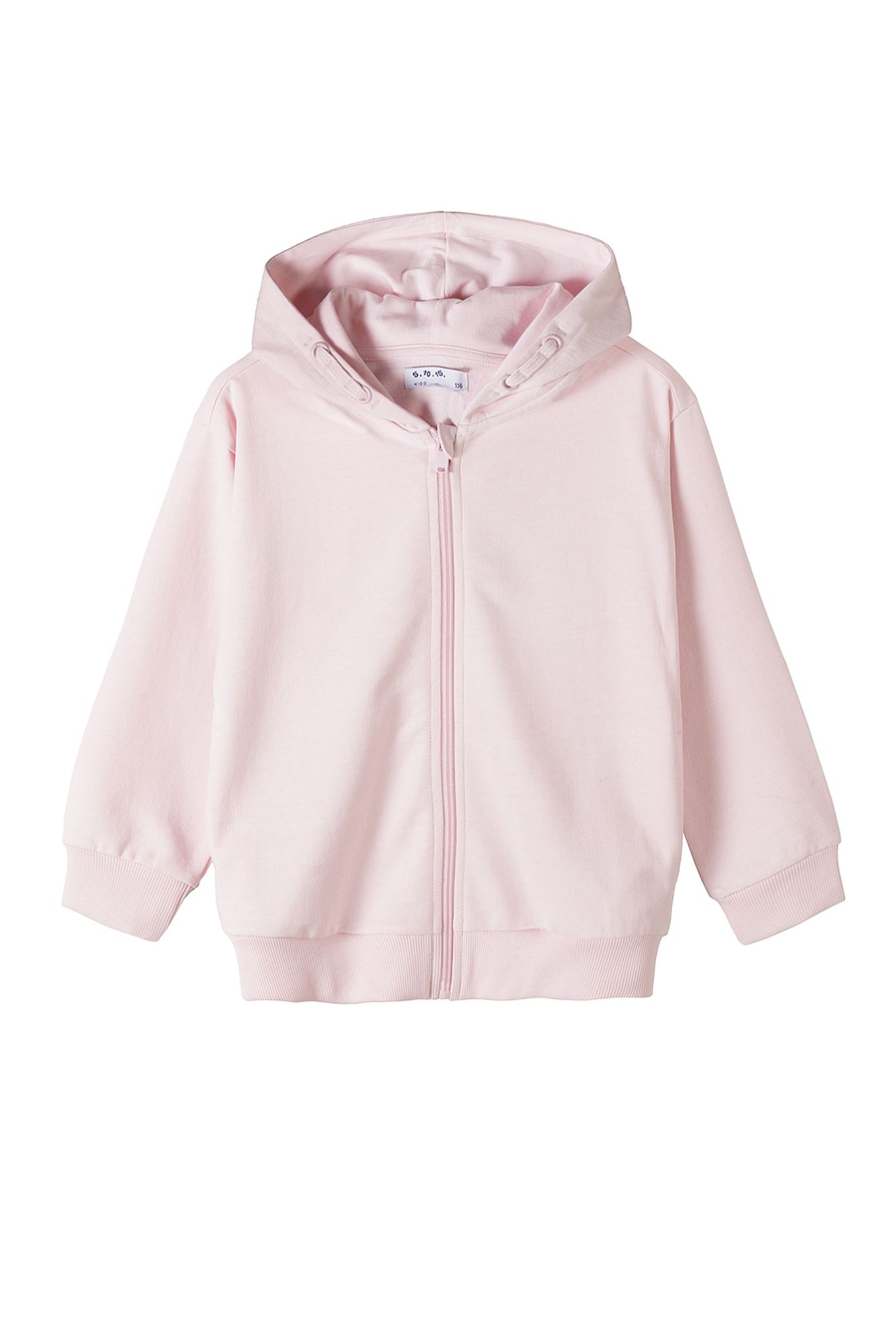 Różowa bluza dresowa z kapturem - 510.15.