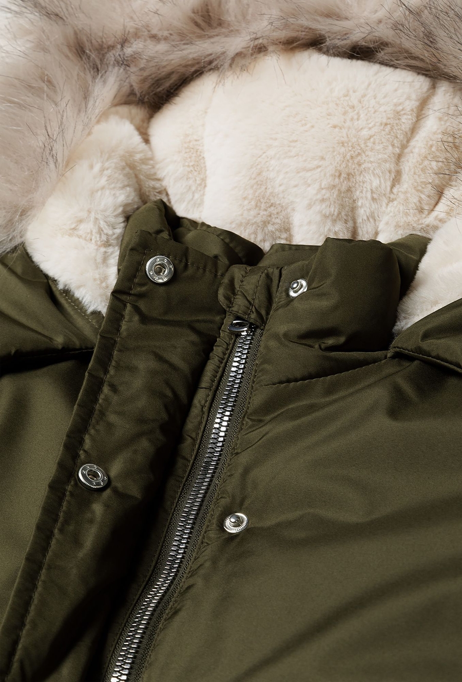 Kurtka zimowa dla dziewczynki - parka - zielona - 510.15.