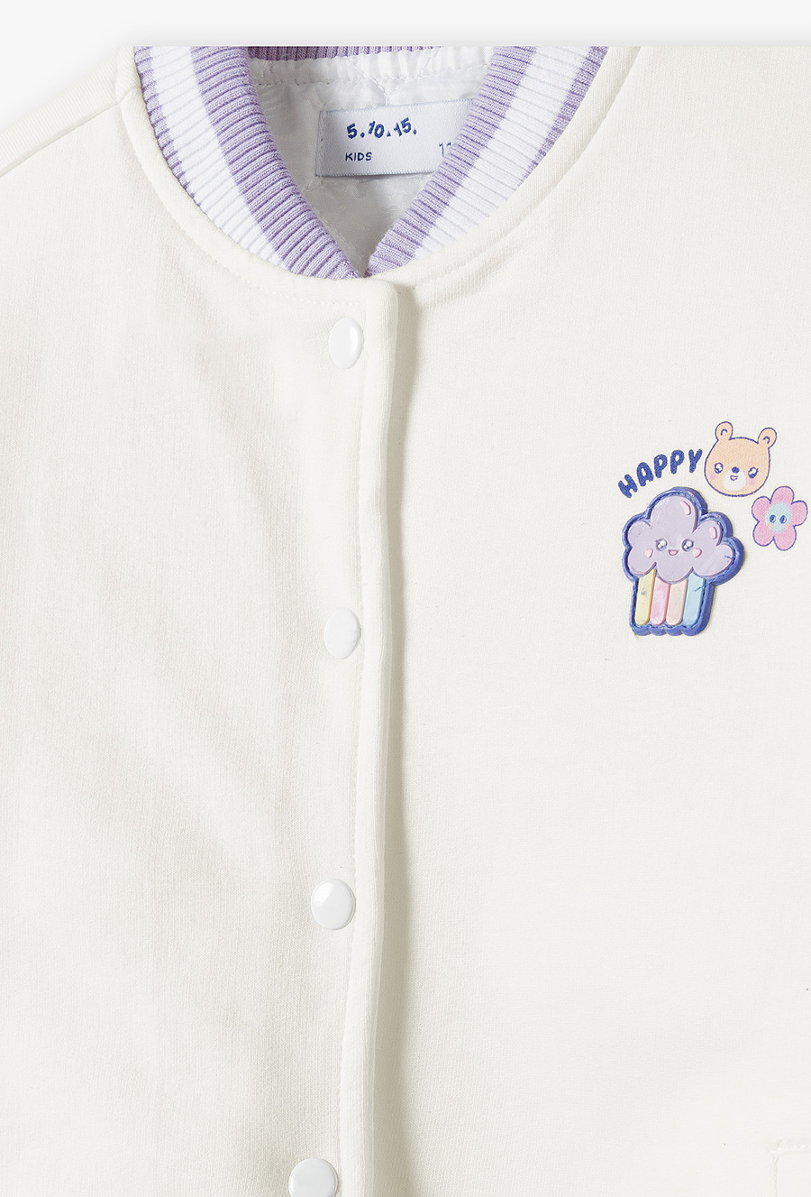 Bluza pikowana dziewczęca - bomberka - 510.15.