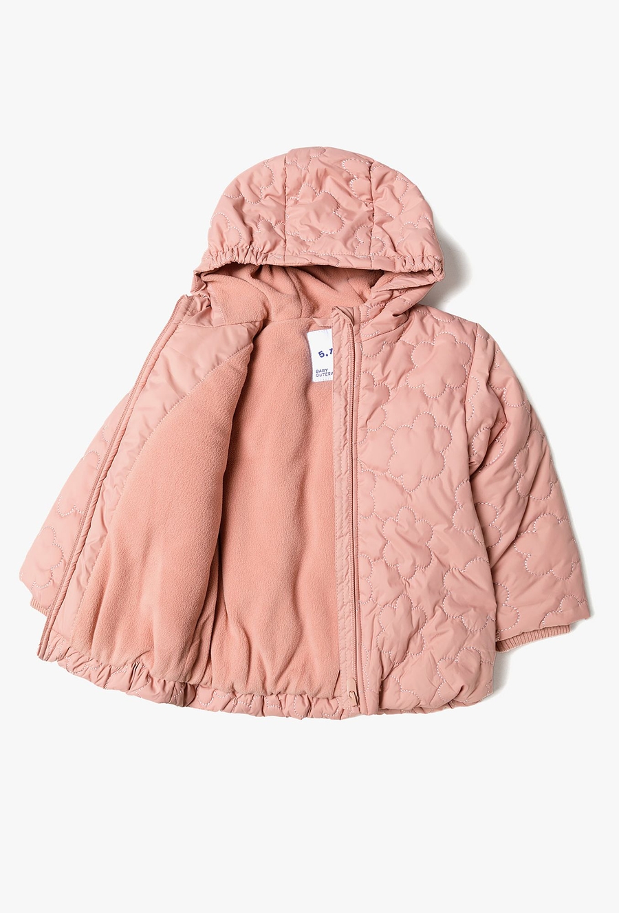 Kurtka przejściowa niemowlęca różowa w kwiatki - 510.15.