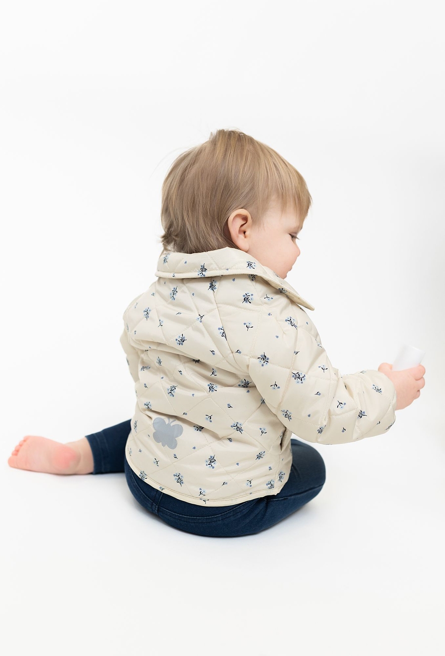 Kurtka przejściowa niemowlęca w kwiatki