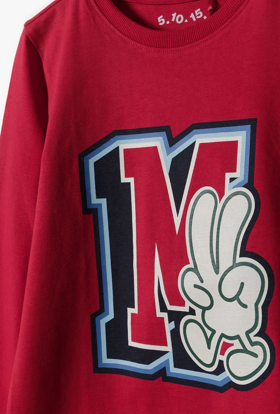 Czerwona bluzka z długim rękawem - 510.15.